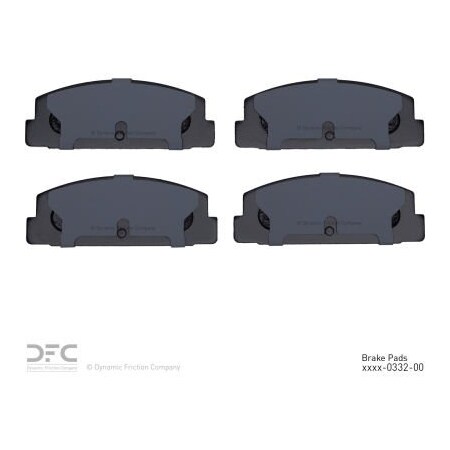 Dynamic Friction Co DFC 3000 Semi-Metallic Brake Pads - Dynamic Friction Company 1311-0332-00 1311-0332-00